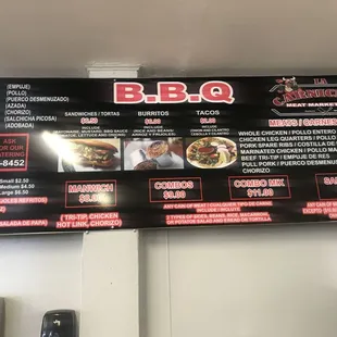 Burritos,tacos,torras/sandwich
Different kinds of meat