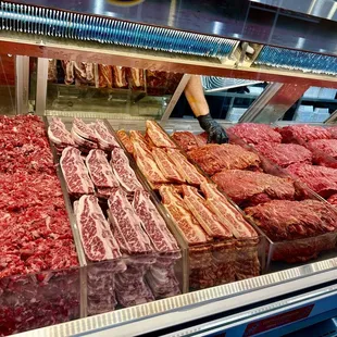a variety of meats