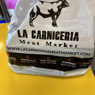 a bag of meat