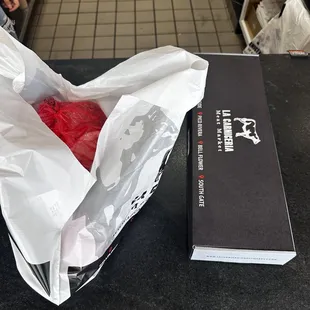 a bag of meat