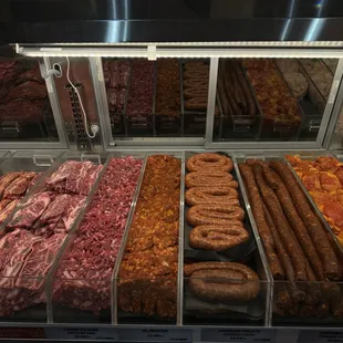 a variety of meats