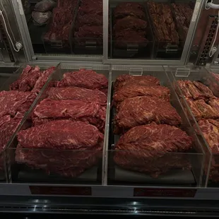 a variety of meats