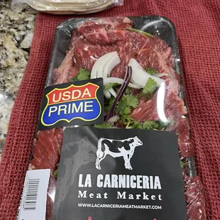 Marinated beef flap!