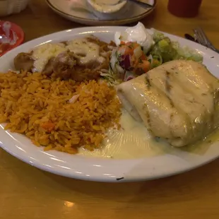 Shrimp Chimichanga plate.