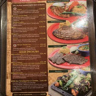 the menu