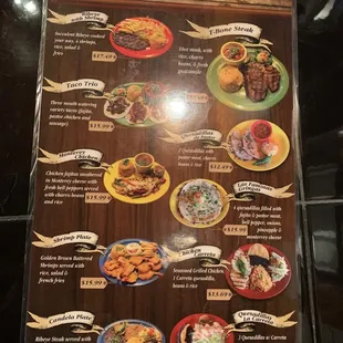the menu