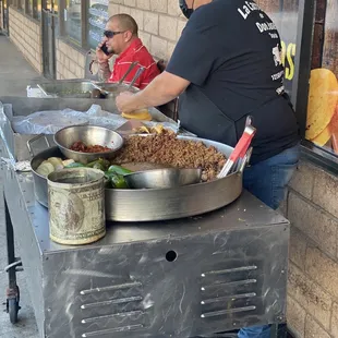 Grill outside