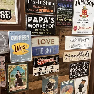 a variety of signs