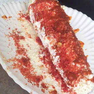 Hot cheeto covered elote!!!!!