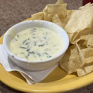 Spinach white cheese dip