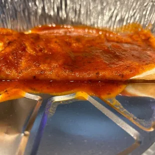 This is how thin the burrito was.  No bueno!!!!