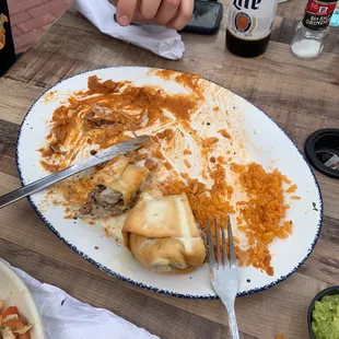 Lunch chimichanga (phone did not eat first)