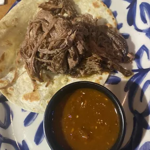 Brisket Taco Plain: Very good!