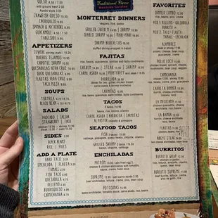 Dinner Menu