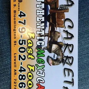 a picture of a business card