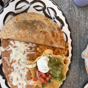 Spinach &amp; Mushroom Quesadilla