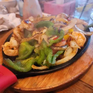 Shrimp fajitas