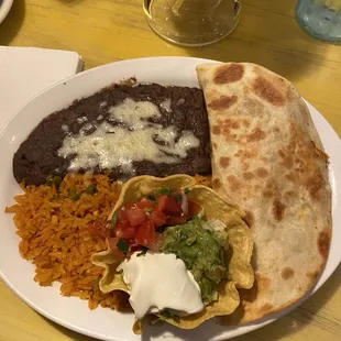 Quesadilla dinner