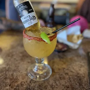 MUST order! A Carreta-Rita rimmed with tajin