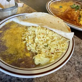 Cheese quesadillas, order for my daughter and there was so much left overs to take home