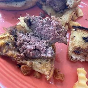 Undercooked kids cheese burger