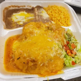 Chile relleno lunch combo
