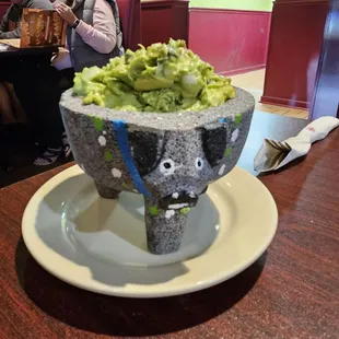 a plate of guacamole