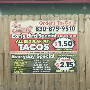 a sign for the restaurant