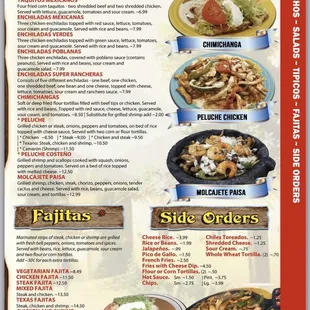 the menu