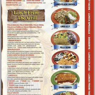 the menu