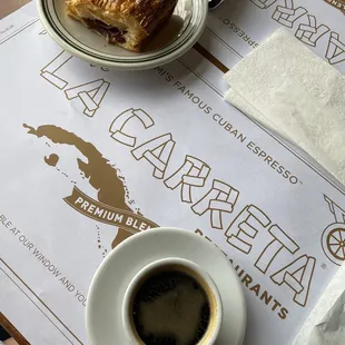 Cuban coffee with guava pastry