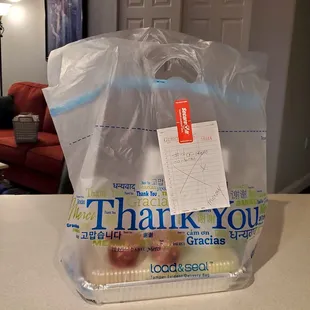 Really great bag to send take out food with