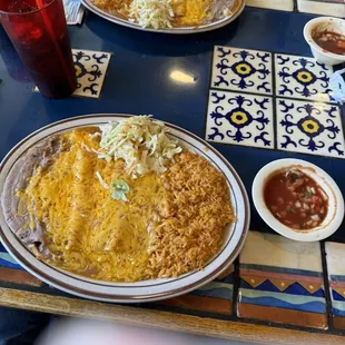Cheese enchiladas