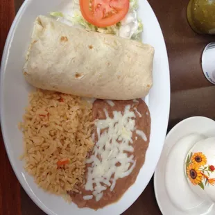 Chicken burrito lunch special