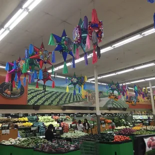 Produce and piñatas