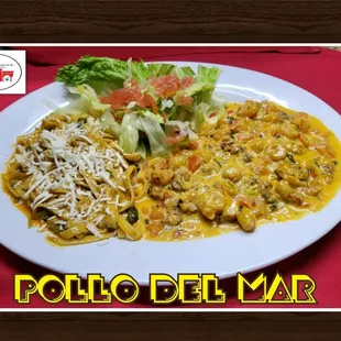 Exquisito POLLO DEL MAR. Lo encuentras sólo en La Casa Agave Mexican Grill!!!