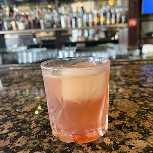 Whiskey sour with cherry