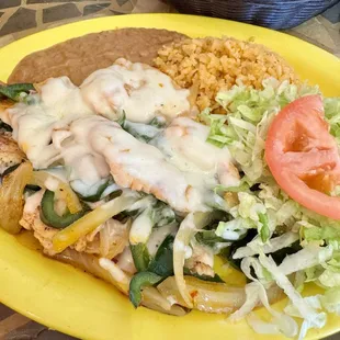 Poblano Plate with Grilled Chicken- amazing