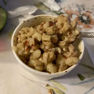 a bowl of macaroni and cheese