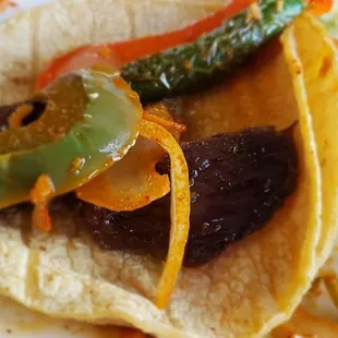 My steak taco I made from my plate