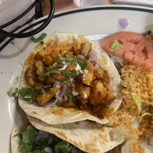 An absolutely delicious shrimp taco