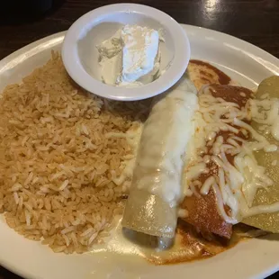 Enchiladas with rice