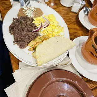 The barbacoa plate, offered on Saturdays &amp; Sundays only. OMGAWD! Their corn tortillas are so good too!