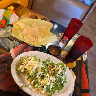 a table with mexican food