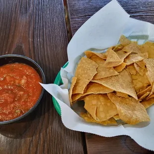 Chips and salsa while we wait for our food... I've had better. 7/3/2022