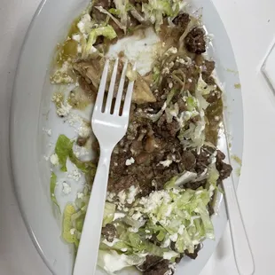 Huarache de carne asada