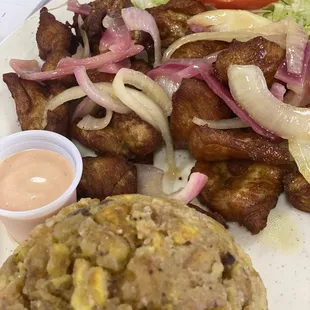 mofongo Mofongo Fried Pork Skin Mush Green Plantain