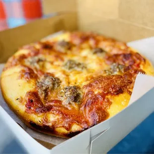 Medium Sausage Focaccia to go. Our fave. Winners Circle OuiOui.