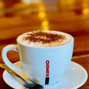 Single shot cappuccino topped w/Cinnamon spice &amp; everything nice. Happy Holiday season OuiOui.