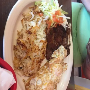 Pork steak with Eggs